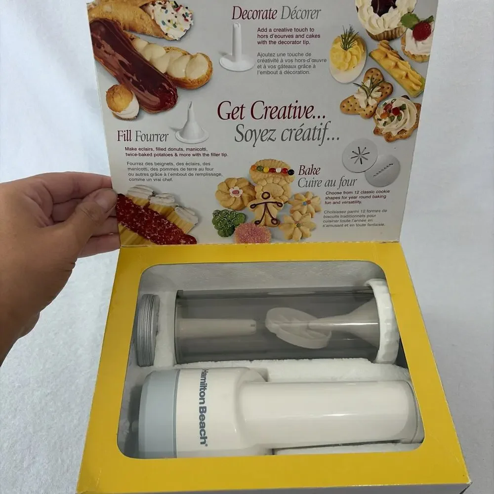 Hamilton Beach Cordless Cookie Press Dessert Food Decorator 80080 Christmas